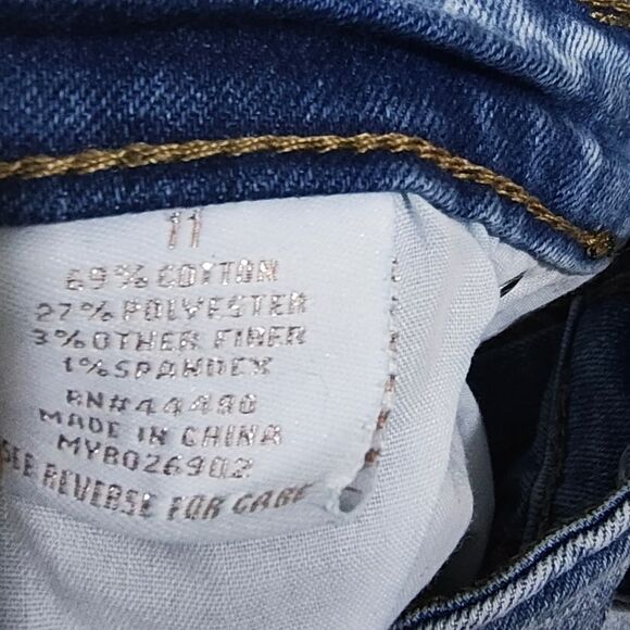 Tinseltown Juniors Distressed High Rise Jeans #4 - Picture 5 of 5